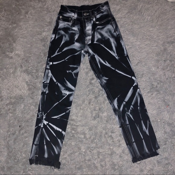 Carmar Denim - CARMAR DENIM- Black/Gray Tye Dye Girlfriend Jeans